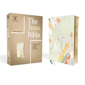 The Jesus Bible Artist ESV Leathersoft Multi‑Color Teal Illustrated Zondervan